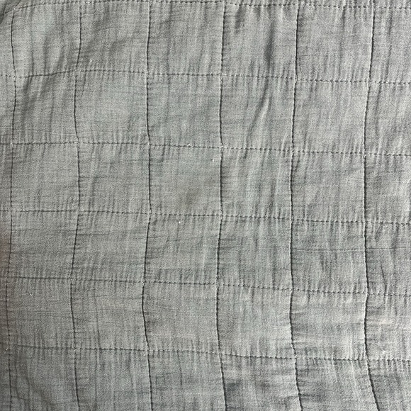 Quilted Pillow Shams By Shabby Chic. Soft Denim With Frayed Edges 21x37" Each - Picture 4 of 13